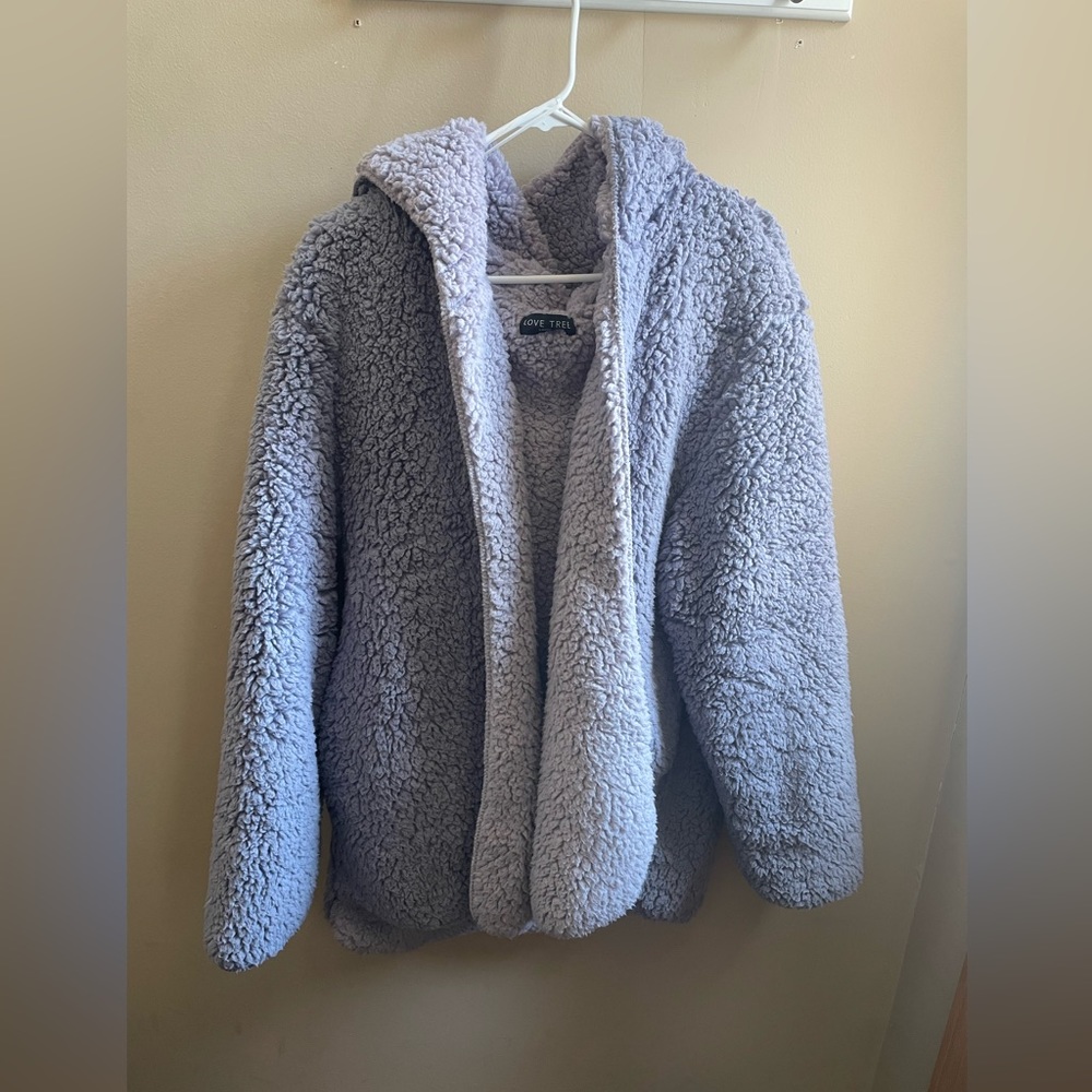 Oversized fleece jacket
